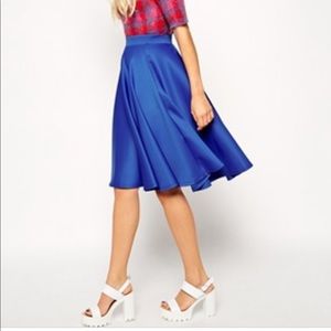 ASOS Full Midi Skirt In Scuba With Pockets